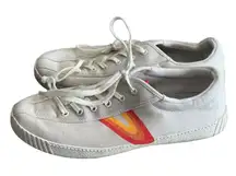Tretorn Nylite Sneaker - Women's White and Orange Sneakers Size 9.5