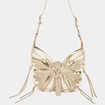 Betsey Johnson Kitsch Butterfly Crossbody Bag in Natural