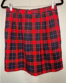 Pendleton Petite Wool Plaid Tartan Skirt Women's Size 12‎ Vintage