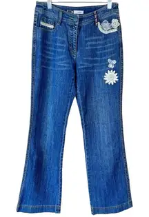 Eino Crochet Embellished Patchwork Boho Jeans