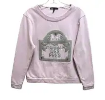 Maje St. Germain Des Pres Paris Sweatshirt Pink Size S