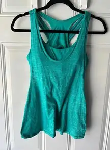 Lululemon Glide and Stride Tank Heathered Viridian Green size 6. Built in bra