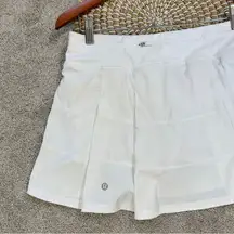 Lululemon Women’s Pace Rival Skirt Skort 4-way Stretch 15" Golf Run in White 6