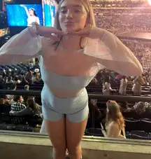 Mesh Dotted Open Back Romper