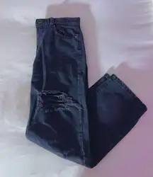 Black Vintage Straight Jeans