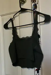 Green crop top
