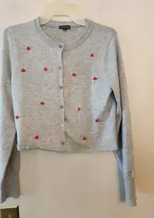 Wild fable grey rose button lightweight Sweater size womens x small