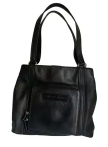 Fossil Leather Tote Bag – Black Vintage Y2K Large Purse