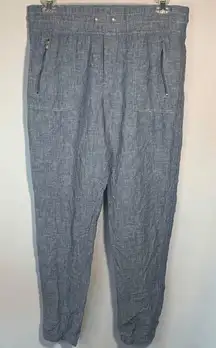 Athleta Linen Pull On Elastic Waist Pant