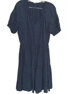 Current Air navy‎ blue mini dress smocked women's small boho summer career