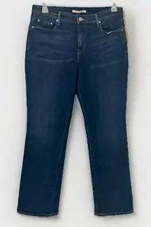 Levi’s 505 Straight Jeans Womens Mid Rise Blue Stone Wash Heavy Denim Size 12S