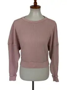 Out From Under Urban Outfitters Sweater XS Pink Knit Soft Cozy Cottagecore