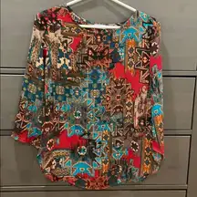 Multicolored printed blouse