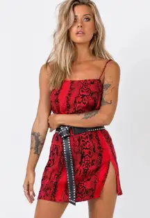 Princess Polly Snakeskin Slip Dress And Belt