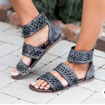 Roan by Bed Stu Womens Clio Gladiator Boho Ankle Sandals shoes sz 8