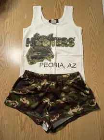 B28 Women’s Girl Vintage Rare Uniform Camo Tank & Shorts from Peoria Arizona Xs