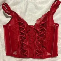 Victoria's Secret Nwt VS bustier corset long line bra small DD E lace ballet core coquette