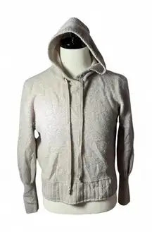 Repeat Cashmere Womens Hoodie Beige Long Sleeve Sweater Knit Size S