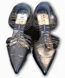 New‎ York transit pewter silver bling strappy heel