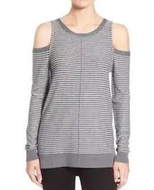 Trouve Cold-Shoulder Cutout Sweater Top