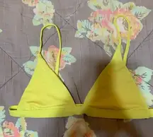 Yellow bikini top large