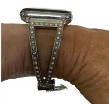 Secbolt Bling  Rhinestone Silver Apple Watch Band