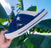 All Star Slip On Sandals Blue
