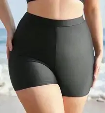 NWT!Black Plain Elastic Waist Swim Shorts Size 18-20 or 2X