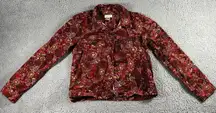Christopher & Banks Jacket Women Medium Floral Print Boho Colorful Peasant‎