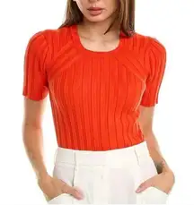 Cabi Perky Pullover Sweater Tiger Lily Orange M