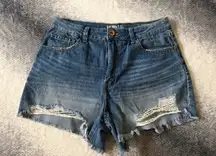 New York Rewash Super Hi-Rise Vintage Reunion Distressed Junior Short Size 9