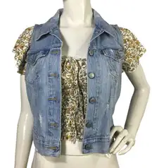 Levi’s Distressed Denim Vest Size S
