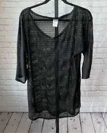 O'neill Sheer Black Swim Cover Up Size Medium