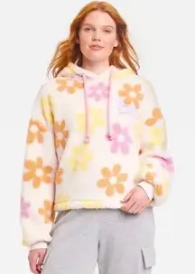 Barbie Grayson Threads Women’s Jacket M Fleece Sherpa Floral Cozy Hoodie Winter