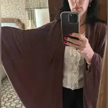 Chaser M/L open front dolman sleeve long top open front comfy cozy comes to knee