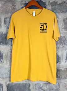 Tultex Purdue Women's Honors College 5K Walk Yellow T Shirt Large PNW