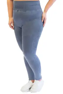Nanette Lepore Blue Gray High-Waisted 7/8 Leggings Size 1X