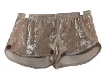 Danskin Velvet Intimated Lounge Sleep Shorts Lace Hem Elastic Waist Baby Pink XS