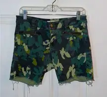 CAbi Size 4 Camouflage Cut-Off Shorts