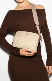 NWOT Nordstrom MZ WallaceSmall Metro Quilted Nylon Camera Bag In Buff