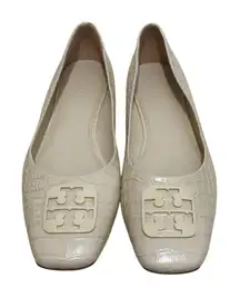 NEW Tory Burch Georgia Croc Embossed Ballet Flats Size 11