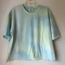 Green Blue Tie Dye Boxy Tee 6