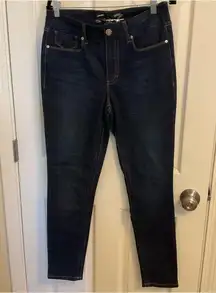 Seven 7 Jeans Size 10 High Rise Skinny Curvy Dark Blue Jeans