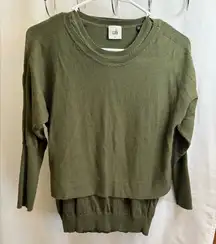 CAbi Olive Knit Sweater and Tank Top Set Size XS