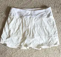 Lululemon Pace Rival Skirt Tall 15” White Sz4