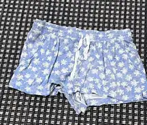 Blue pajama short with turtles