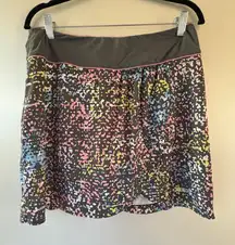 Sporto Blue and Pink polka dot A-Line shorts skirt size M