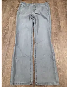 JAG Jeans Gray Western Glove Works Mid Rise Straight Leg Size 12