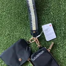 Lululemon Black Gold dual Pouch wristlet