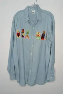 Vintage 1998 Warner Bros chambray shirt